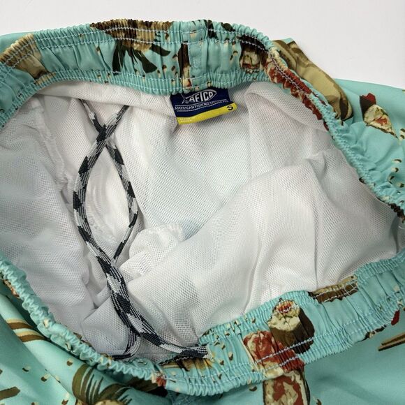 AFTCO Board Shorts Swim Trunk Mens Size S Sushi Print Lined Blue - Picture 5 of 7